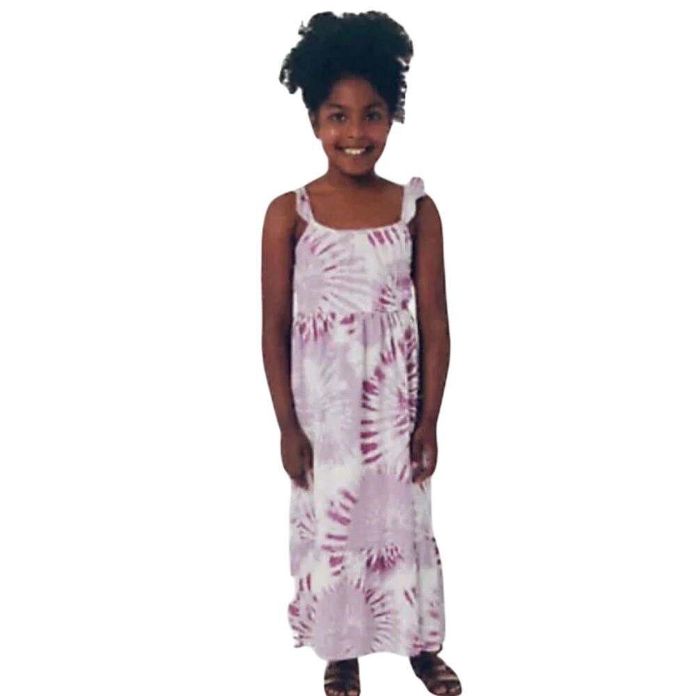 32 Degrees Cool Maxi dress Girl M 10/12 Youth Purple Tie Dye